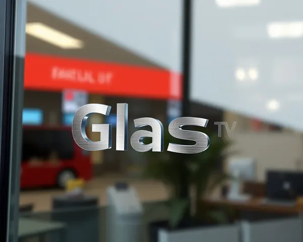 Sleek 3D Glass Window Logo Mockup with Metallic Finish Design