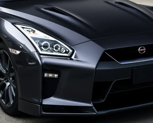 Sleek Nissan Skyline GTR R34 Front Grille and Headlights