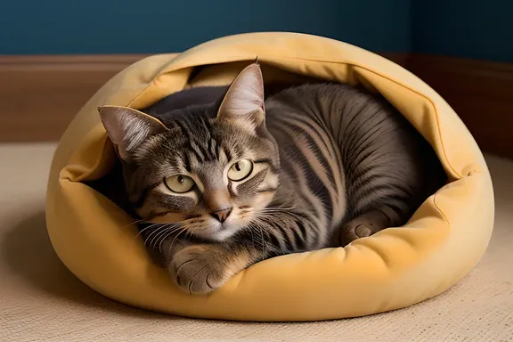Sleepy Cat's Soft Zzzzz Emanates from Tiny Nose