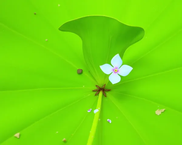 Small Flower Blooms from Bel Patra Leaf Center
