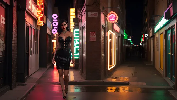 Smoking Girl Pic: Mysterious City Nights