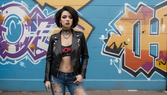 Smoking Girl Pic: Punk Rock Rebellion