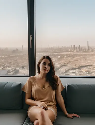 Smoky Girl's City Life Unfolds in Couch Scene