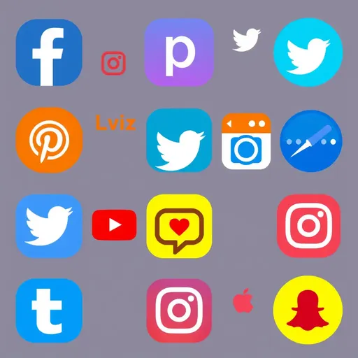 Social Icons PNG for Website and Mobile App