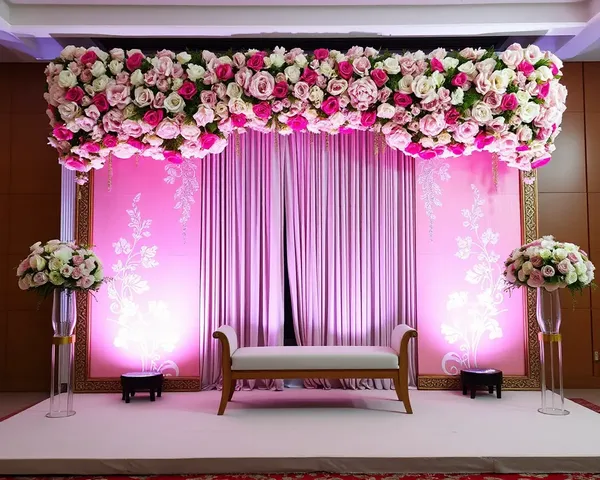 Soft Shradhanjali Backdrop with Delicate Floral Patterns