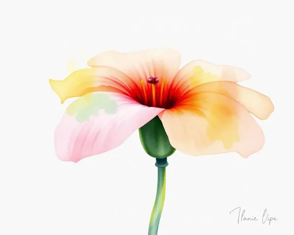 Soft Watercolor Illustration of the Indian Tiranga