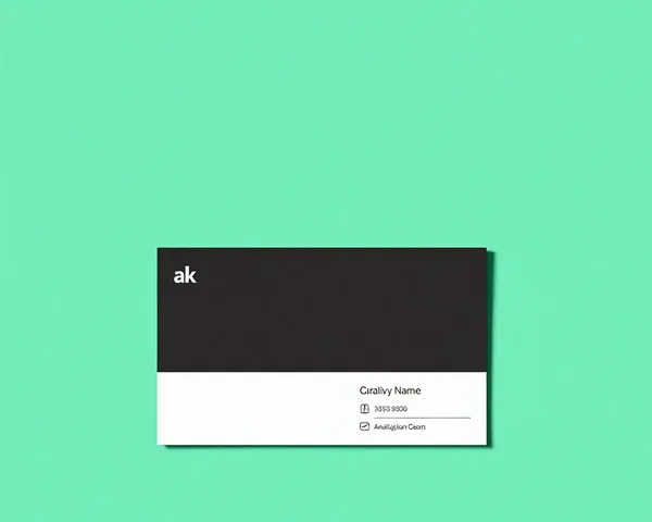 Sophisticated Creative Agency Business Card in Clean AK Font Style