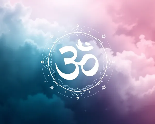 Spiritual Om Shanti Logo with Celestial Ethereal Design