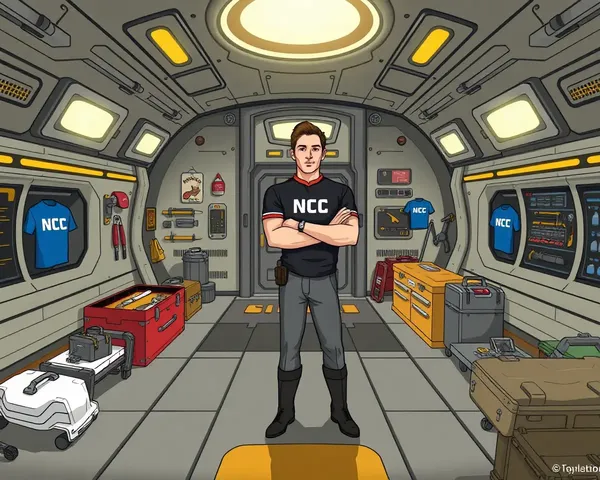 Starship Engineering Deck with NCC T-Shirts