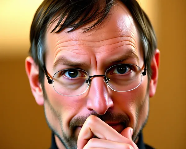 Steve Jobs' Thoughtful Co-Founder Portrait
