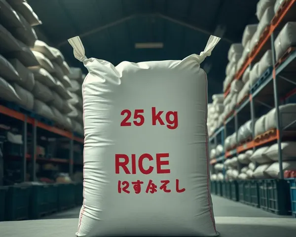 Storage Room with 25 kg Rice Bag and Crates PNG