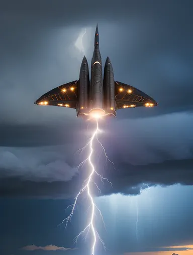 Stormy Sky with theetam-inspired Soaring Spaceship