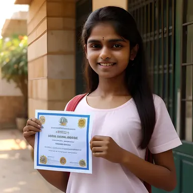 Student Beams with Pride at CBSE 10th Result 2025