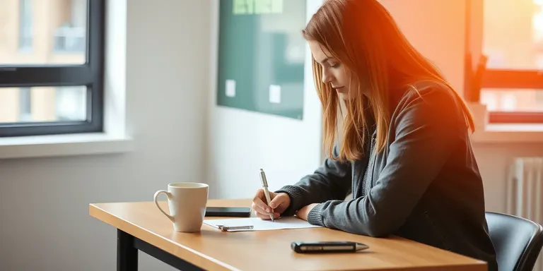 Student Takes Simple Test on Tuesday Morning with Coffee