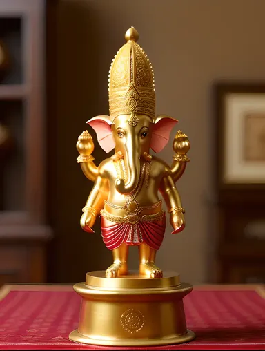 Stunning Paper Quilled Ganesha Statue with Om Symbol and Intricate Patterns