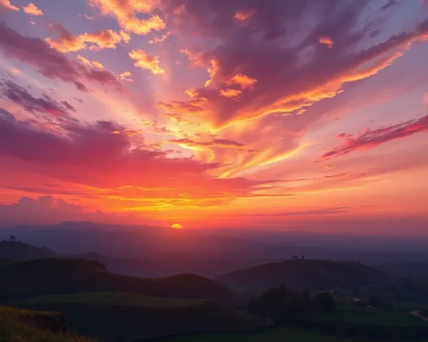 Stunning Punjabi Sunset with Hues of Orange, Pink, and Purple
