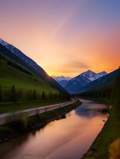 Stunning Sunrise Over Putna River