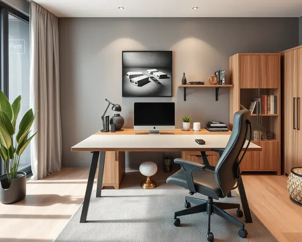 Stylish Farnichar Tebal Desk Office Design Comfortable Chair