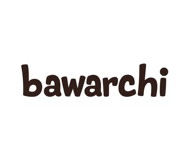 Stylized Bawarchi Logo with Mixed Case Letters PNG