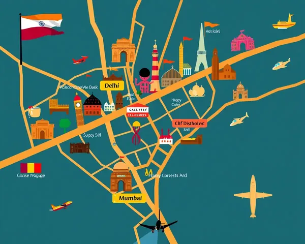 Stylized City Map of Desi Hip-Hop Landmarks