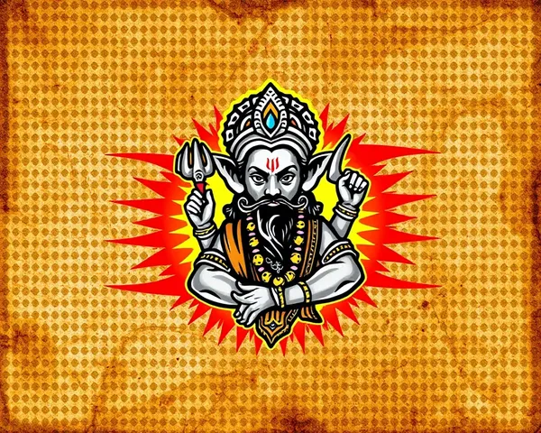 Stylized Digital Artwork of Jai Shree Ram Flag Pattern