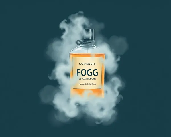 Stylized Fogg Perfume Bottle in Foggy Mist Wrap