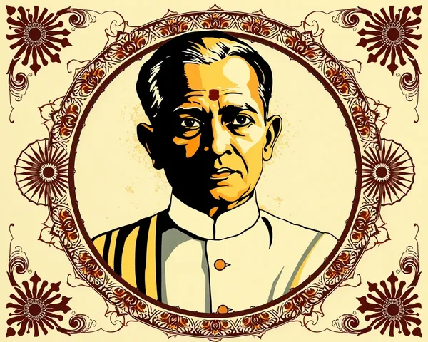 Stylized Lal Bahadur Shastri Indian Flag Background Poster