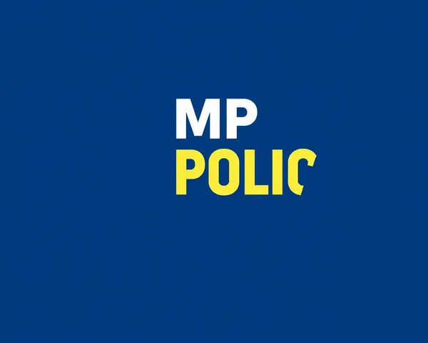 Stylized MP Police Logo with Gradient Effect