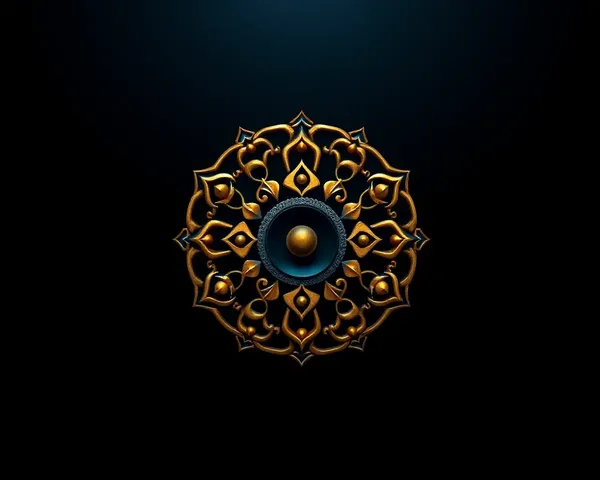 Stylized Shanku Chakra with Golden Accents and Gradient