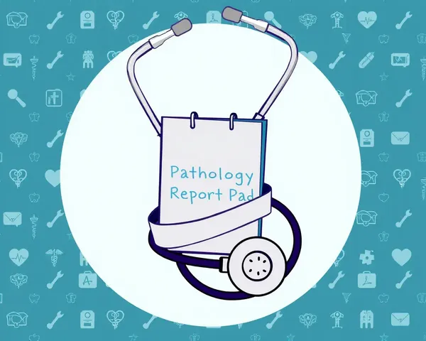 Stylized Stethoscope Pathology Report Pad Logo Wrap Design
