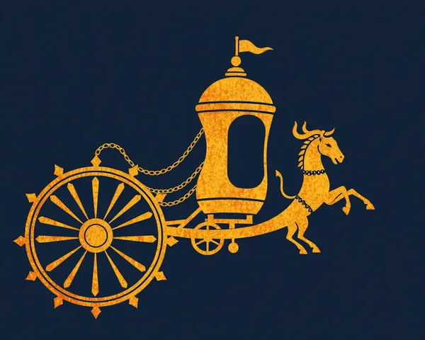 Stylized Suryadev Chariot with Sun and Star Etchings