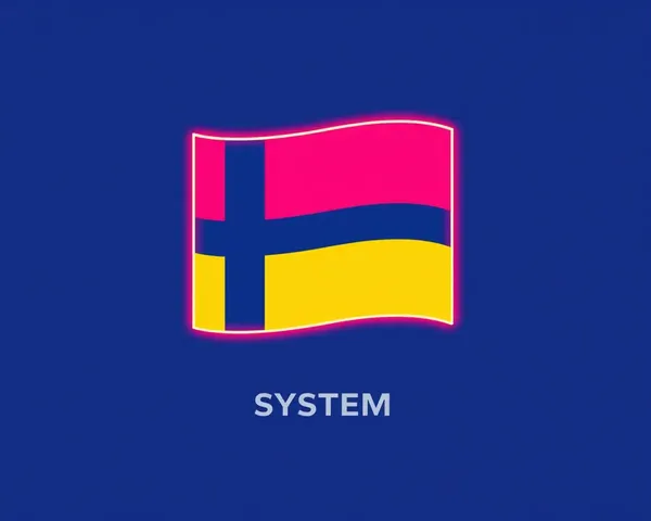 Stylized System Flag with Geometric Design