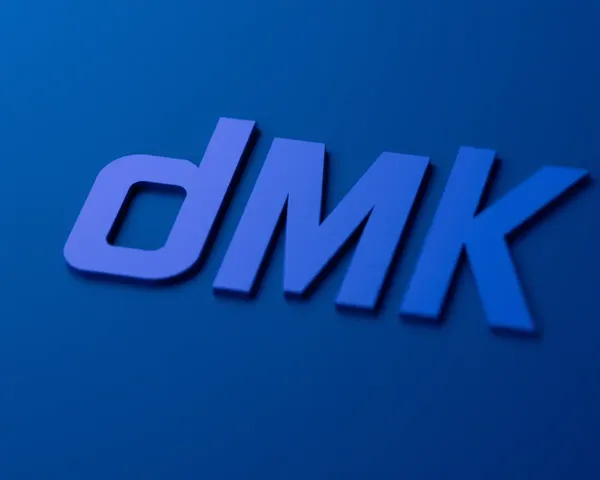 Subtle Gradient Effect Dmk Logo Close-Up Shot