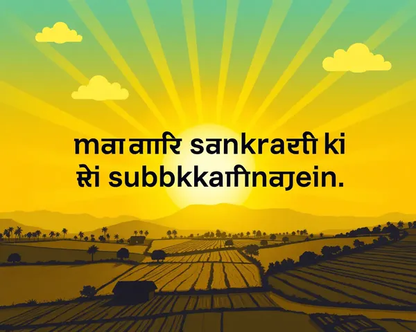 Sunrise Over Rural India with Makar Sankranti Greeting