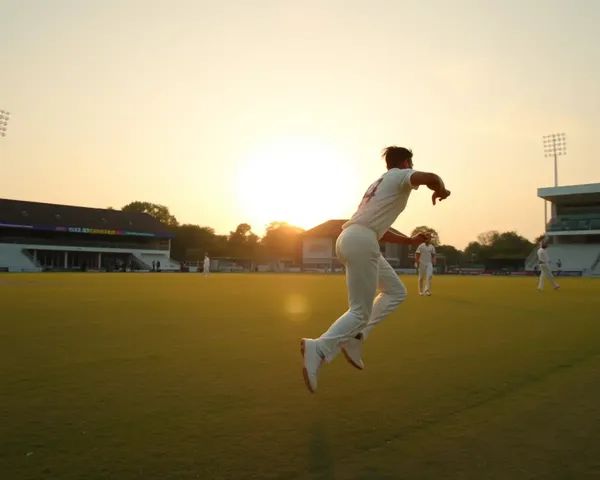 Sunset Glow on Jofra Archer's Bowling Run