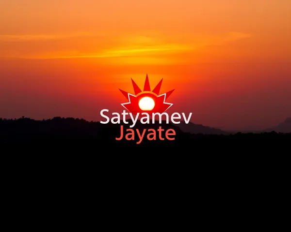 Sunset Scene with Satyamev Jayate Logo Superimposed