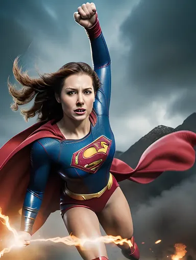 Supergirl Battles Alien Warlord with Kryptonian Strength and Fists