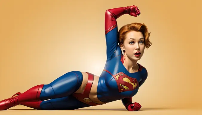 Supergirl Struggles to Fit into Tiny Superhero Costume