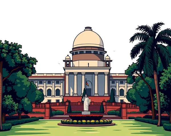 Supreme Court of India Building Illustration in New Delhi