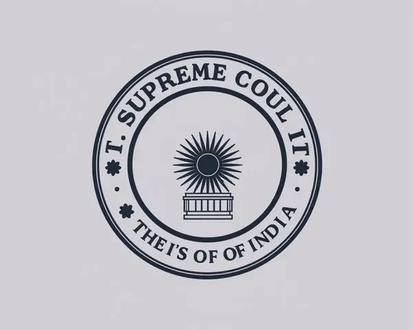 Supreme Court of India Seal with National Emblem