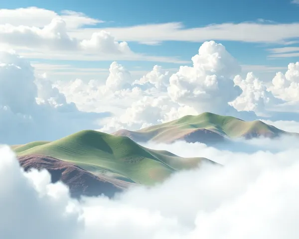 Surreal Dreamlike Landscape with Karizma Background of Rolling Hills