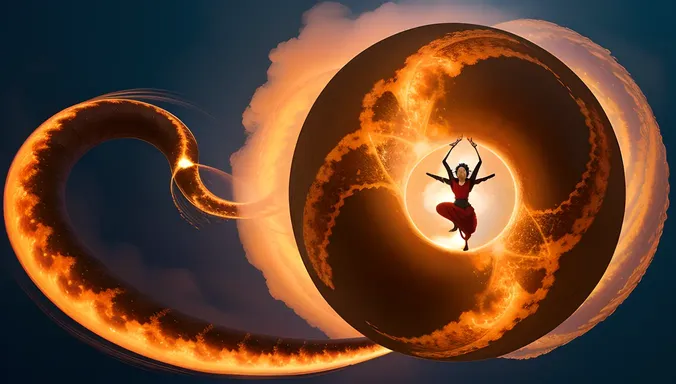 Surreal Nagavalli in Snake and Cloud Vortex