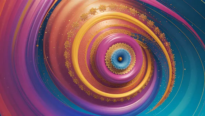 Surreal Sapera Flower with Swirling Patterns