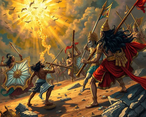 Suryadev Witness to Rama and Ravana's Epic Battle