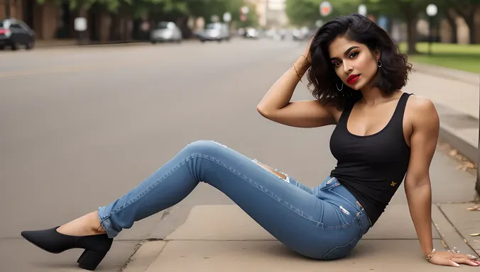 Svelte Indian Girl Flaunts Toned Arms and Legs