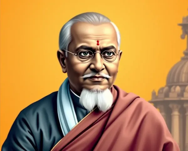 Swami Vivekananda HD PNG Portrait with Serene Indian Attire