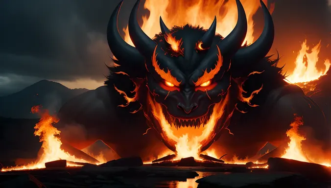 Swirling Smoke and Flame of Virabhadra's Wrath