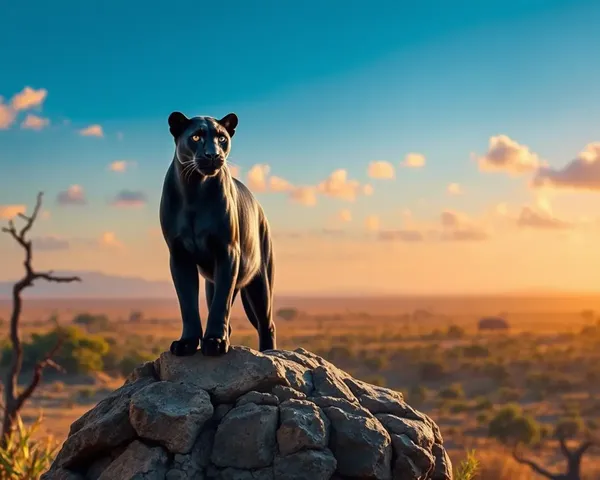 T'Challa Stands Proud on Rocky Outcropping in 4K
