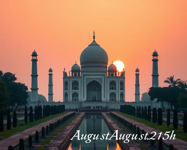 Taj Mahal Sunset on August 15th Freedom Day