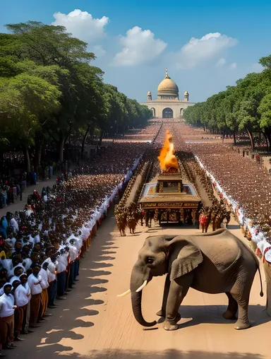 Tanaji Malusare Riding Elephant in Grand Procession